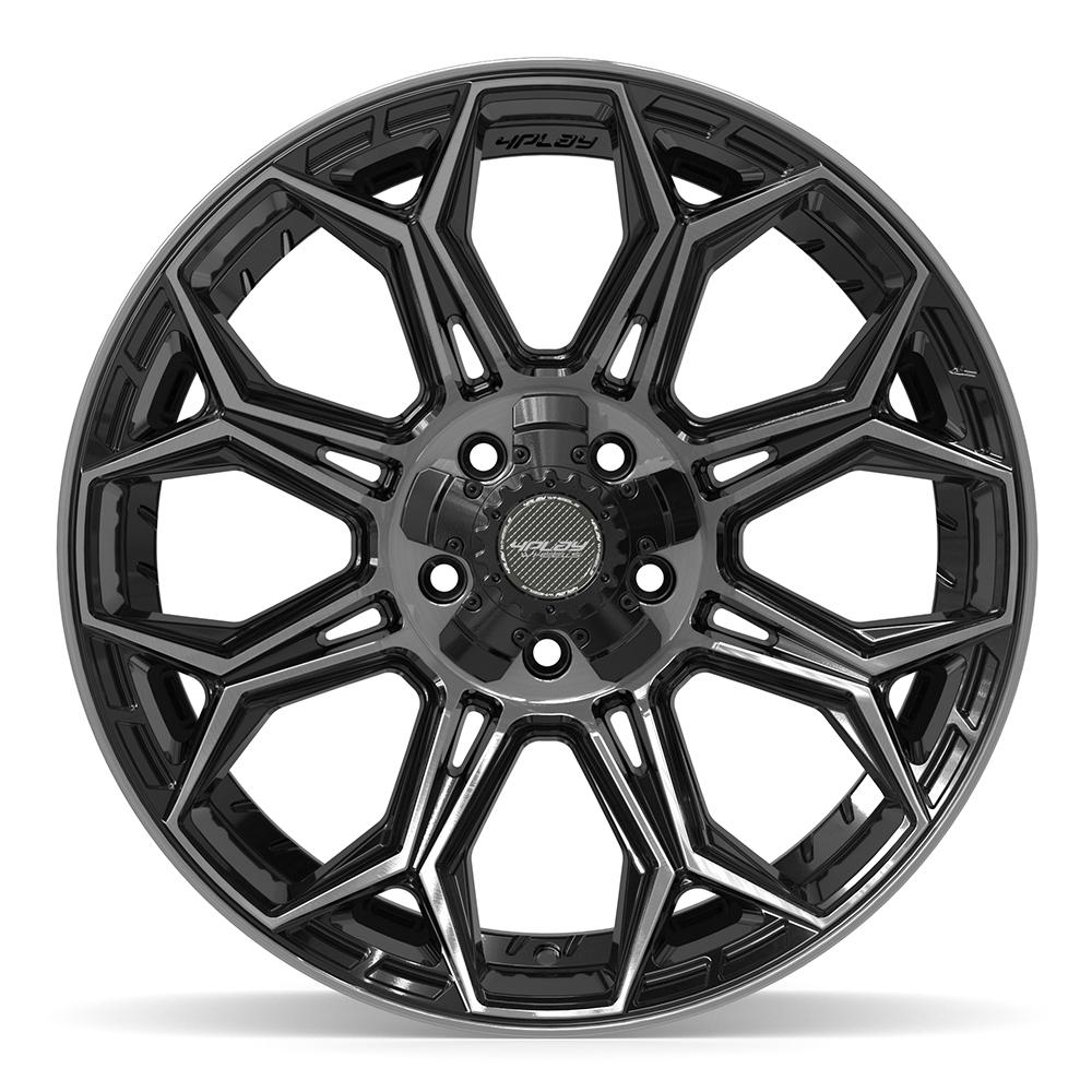 4PLAY 4P83 Wheels - Gloss Black Brushed with Tinted Clear