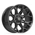 4PLAY 4P83 Wheels - Gloss Black Brushed with Tinted Clear
