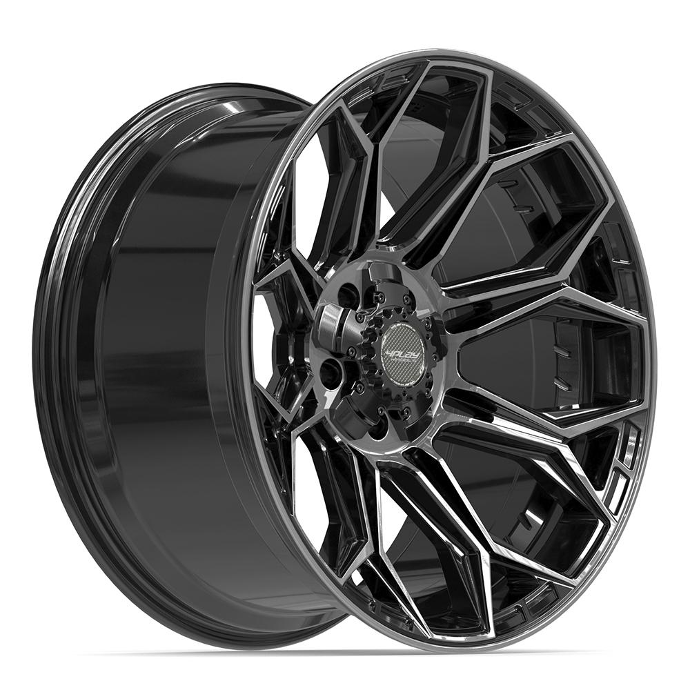 4PLAY 4P83 Wheels - Gloss Black Brushed with Tinted Clear