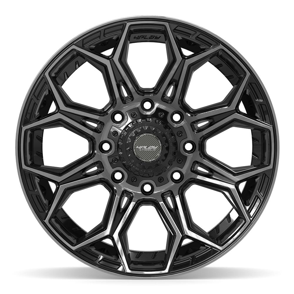 4PLAY 4P83 Wheels - Gloss Black Brushed with Tinted Clear