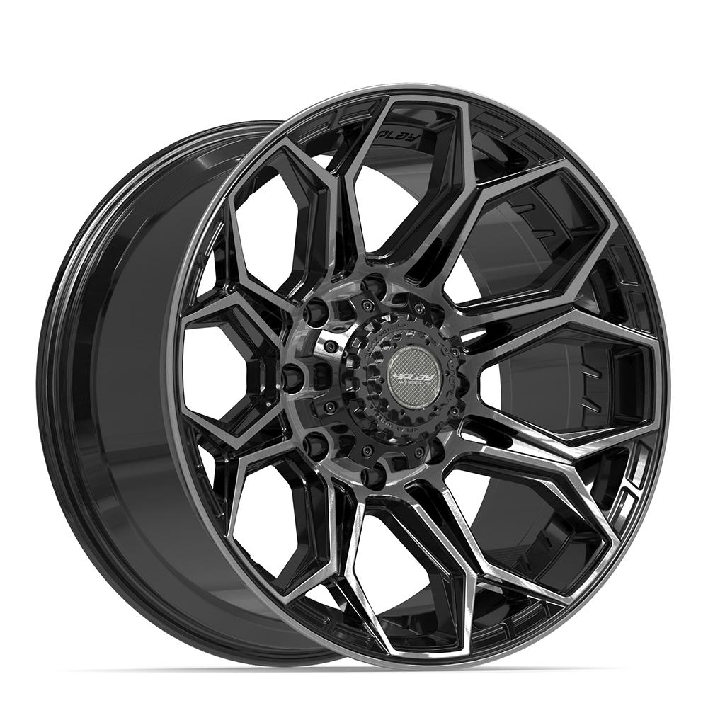 4PLAY 4P83 Wheels - Gloss Black Brushed with Tinted Clear