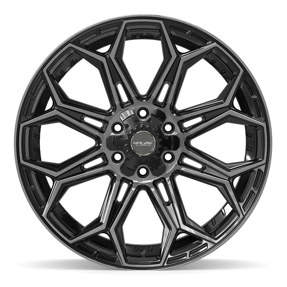 4PLAY 4P83 Wheels - Gloss Black Brushed with Tinted Clear