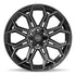 4PLAY 4P83 Wheels - Gloss Black Brushed with Tinted Clear