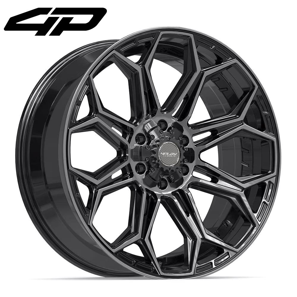 4PLAY 4P83 Wheels - Gloss Black Brushed with Tinted Clear
