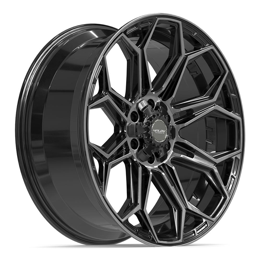 4PLAY 4P83 Wheels - Gloss Black Brushed with Tinted Clear