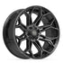 4PLAY 4P83 Wheels - Gloss Black Brushed with Tinted Clear