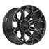 4PLAY 4P83 Wheels - Gloss Black Brushed with Tinted Clear