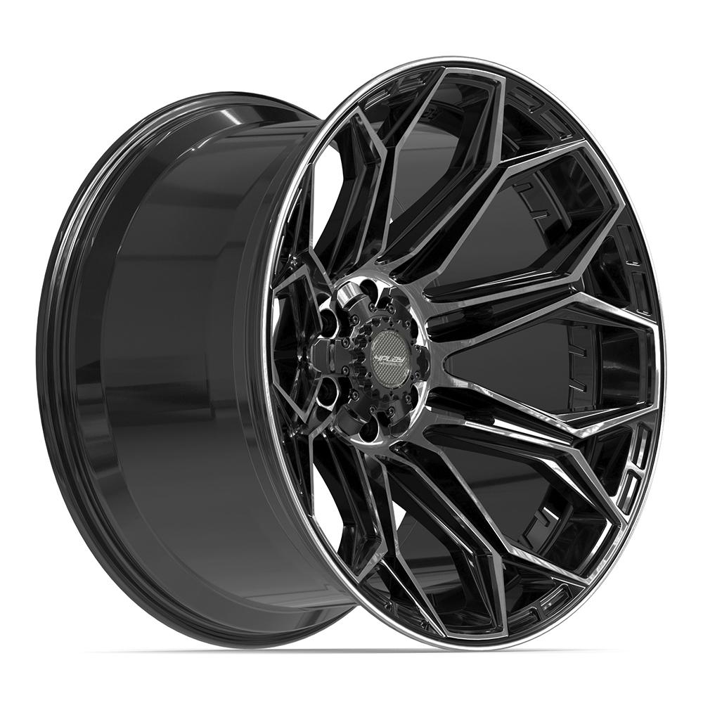 4PLAY 4P83 Wheels - Gloss Black Brushed with Tinted Clear