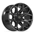4PLAY 4P83 Wheels - Gloss Black Brushed with Tinted Clear