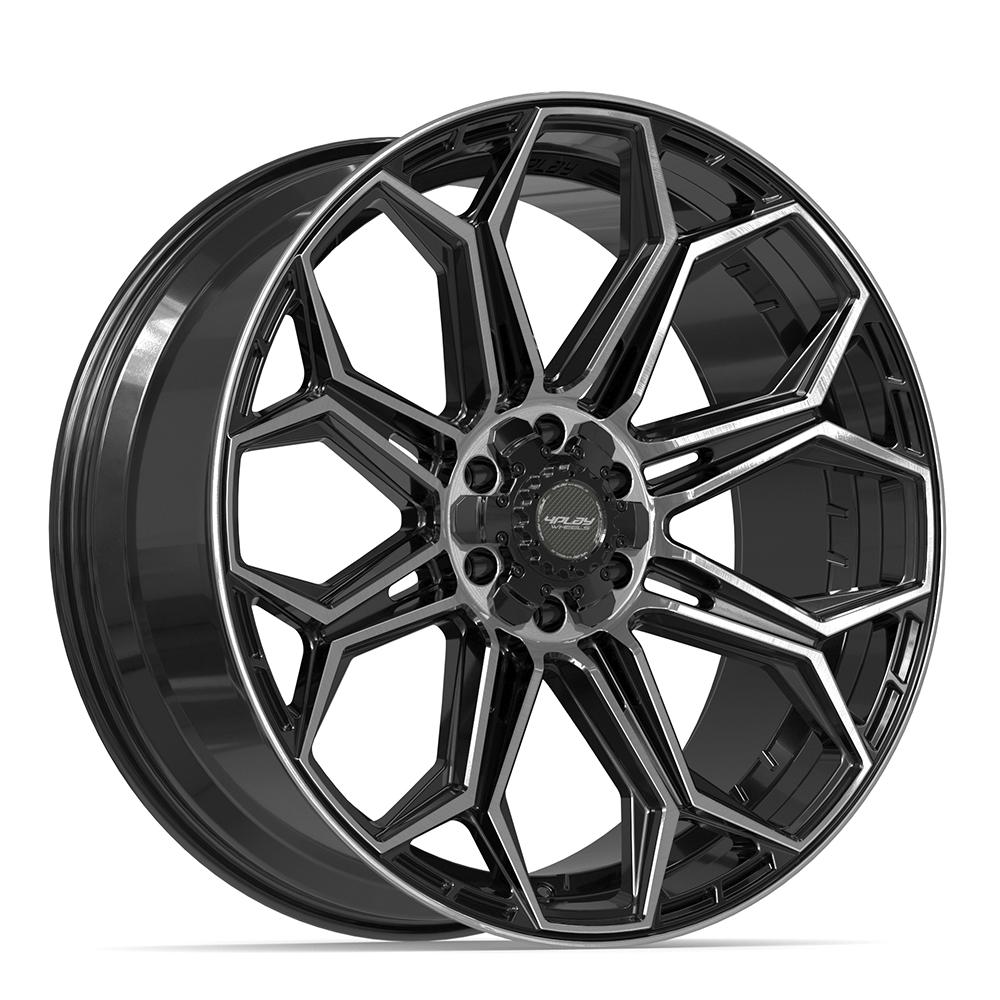 4PLAY 4P83 Wheels - Gloss Black Brushed with Tinted Clear