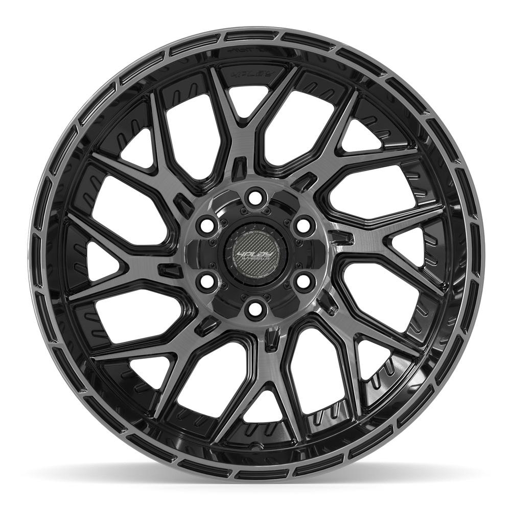 4PLAY 4PL28 Wheels - Gloss Black Brushed with Tinted Clear