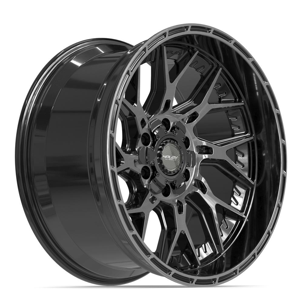 4PLAY 4PL28 Wheels - Gloss Black Brushed with Tinted Clear