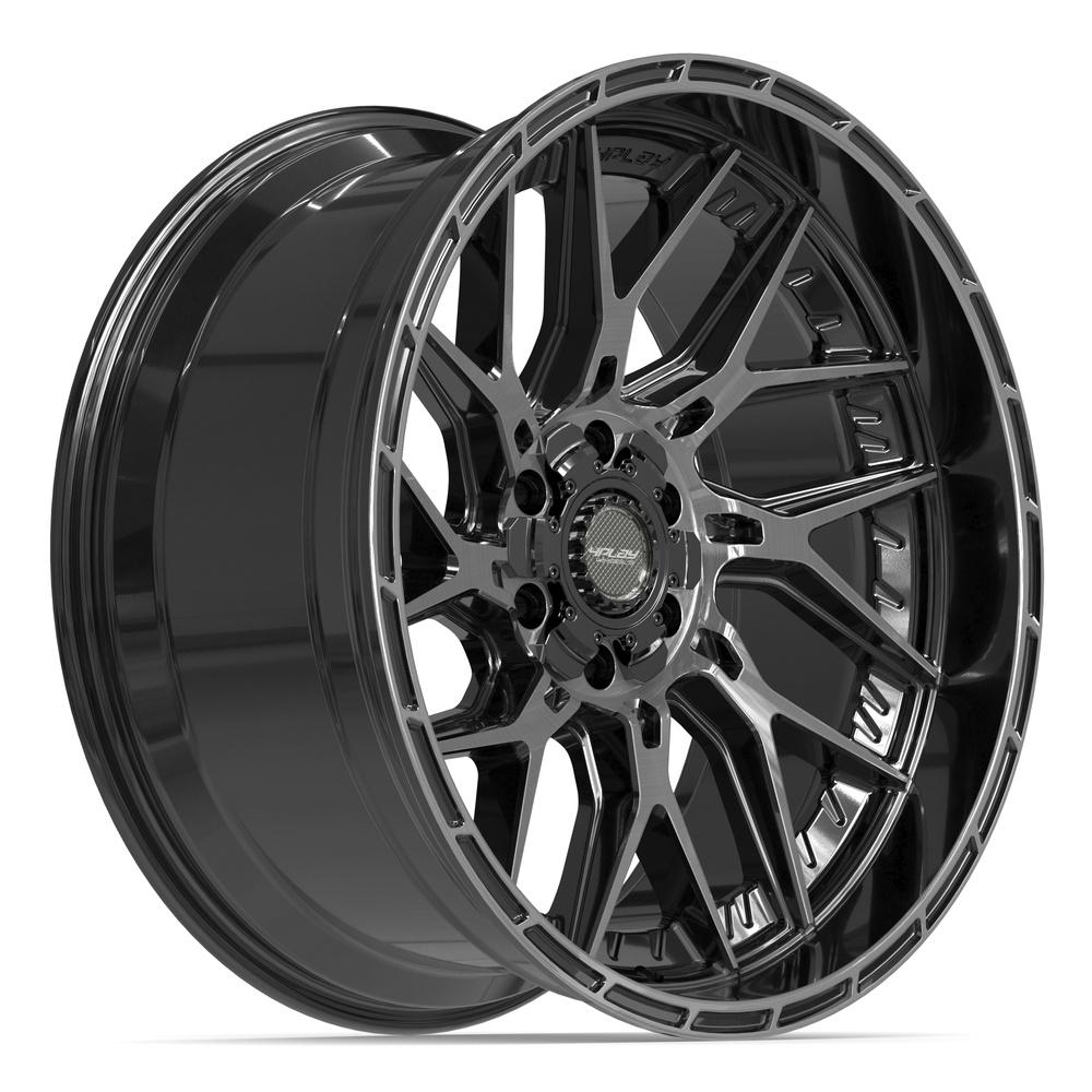 4PLAY 4PL28 Wheels - Gloss Black Brushed with Tinted Clear