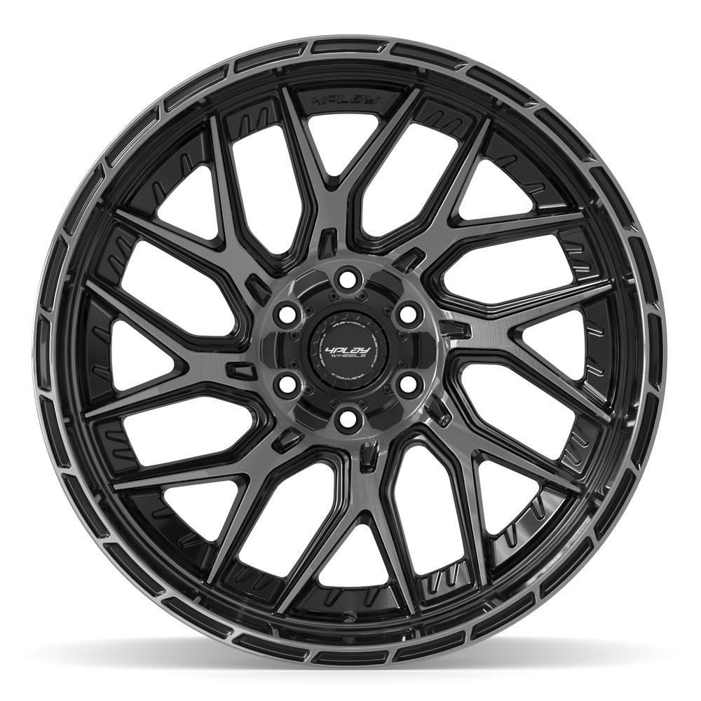4PLAY 4PL28 Wheels - Gloss Black Brushed with Tinted Clear