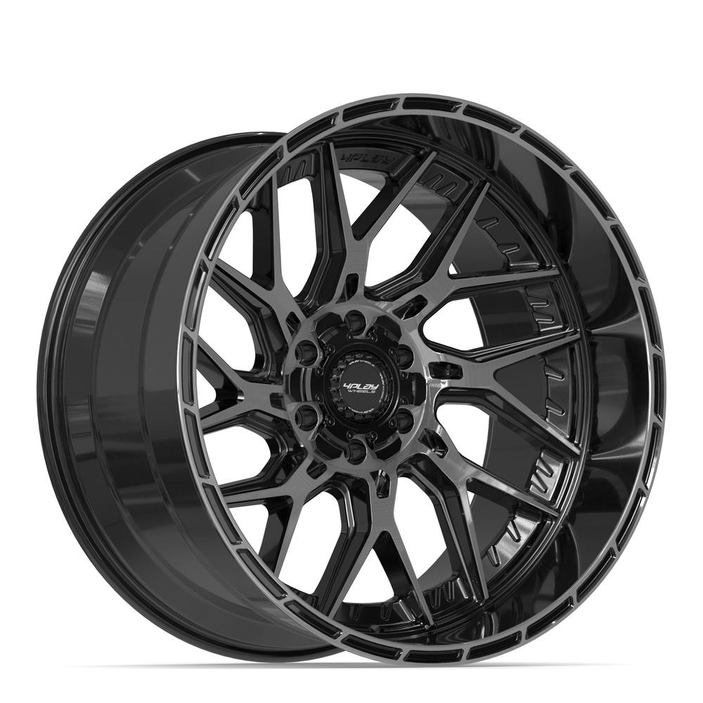 4PLAY 4PL28 Wheels - Gloss Black Brushed with Tinted Clear