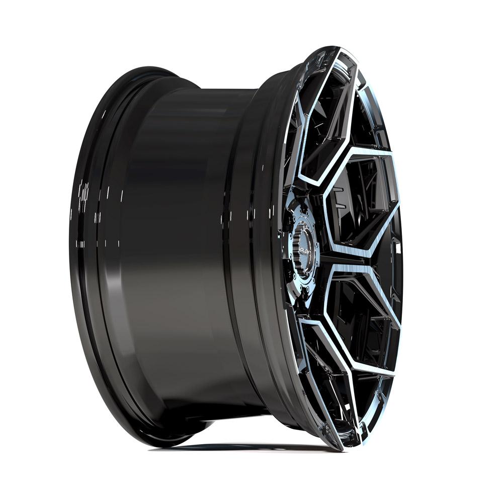 4PLAY 4PS26 Wheels - Gloss Black Brushed with Tinted Clear