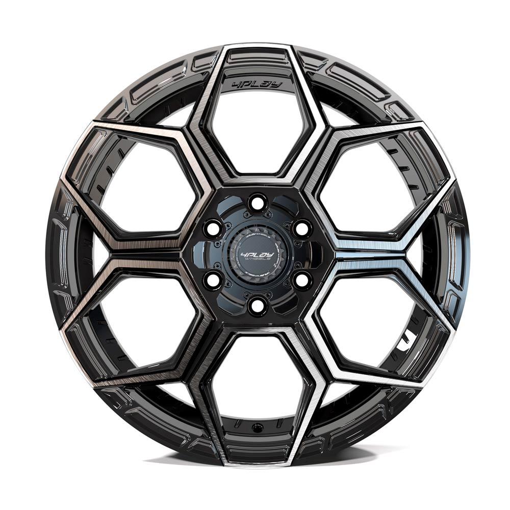 4PLAY 4PS26 Wheels - Gloss Black Brushed with Tinted Clear