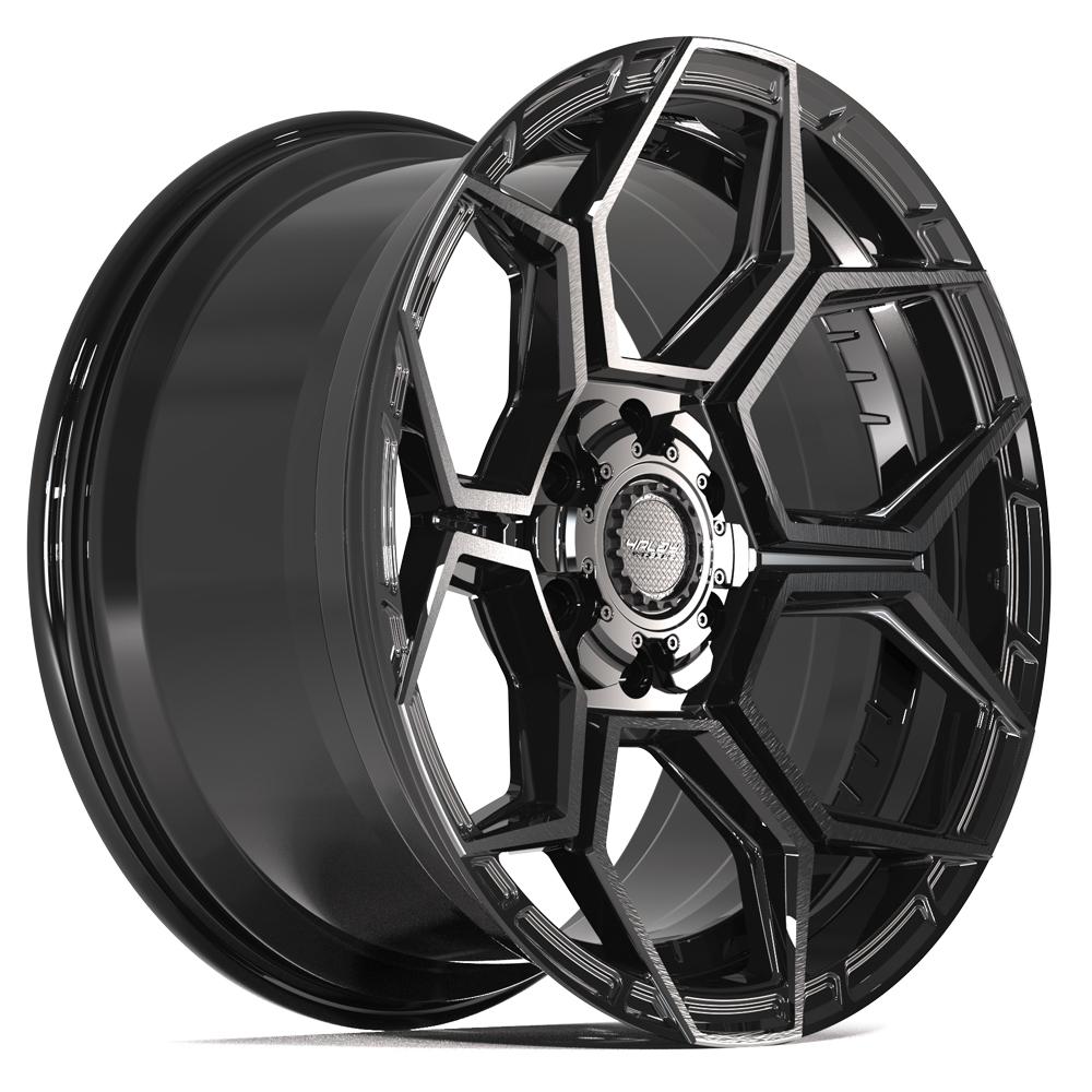 4PLAY 4PS26 Wheels - Gloss Black Brushed with Tinted Clear