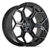 4PLAY 4PS26 Wheels - Gloss Black Brushed with Tinted Clear
