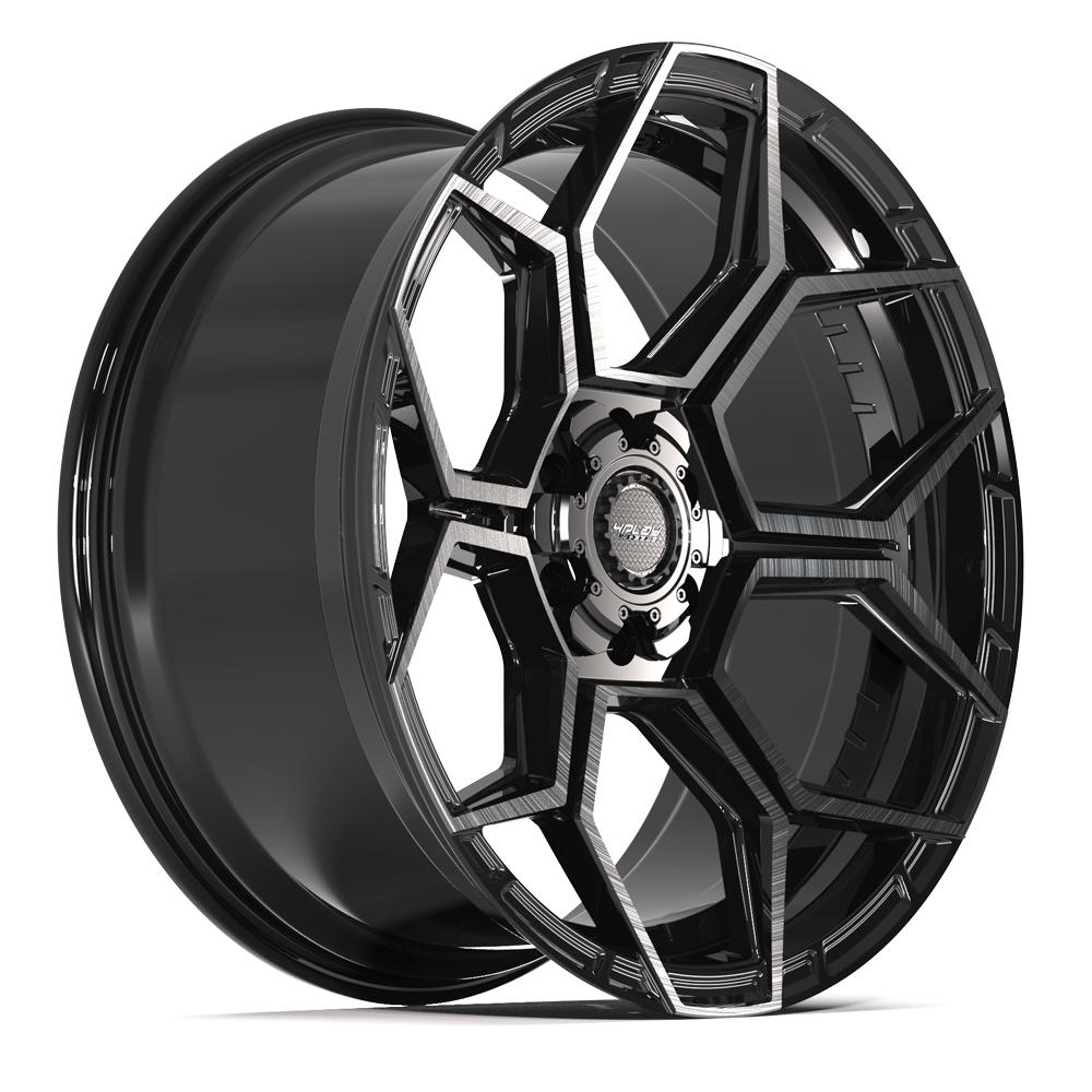4PLAY 4PS26 Wheels - Gloss Black Brushed with Tinted Clear