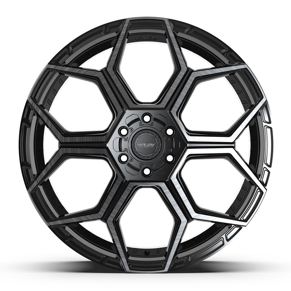 4PLAY 4PS26 Wheels - Gloss Black Brushed with Tinted Clear