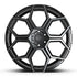 4PLAY 4PS26 Wheels - Gloss Black Brushed with Tinted Clear
