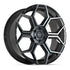 4PLAY 4PS26 Wheels - Gloss Black Brushed with Tinted Clear