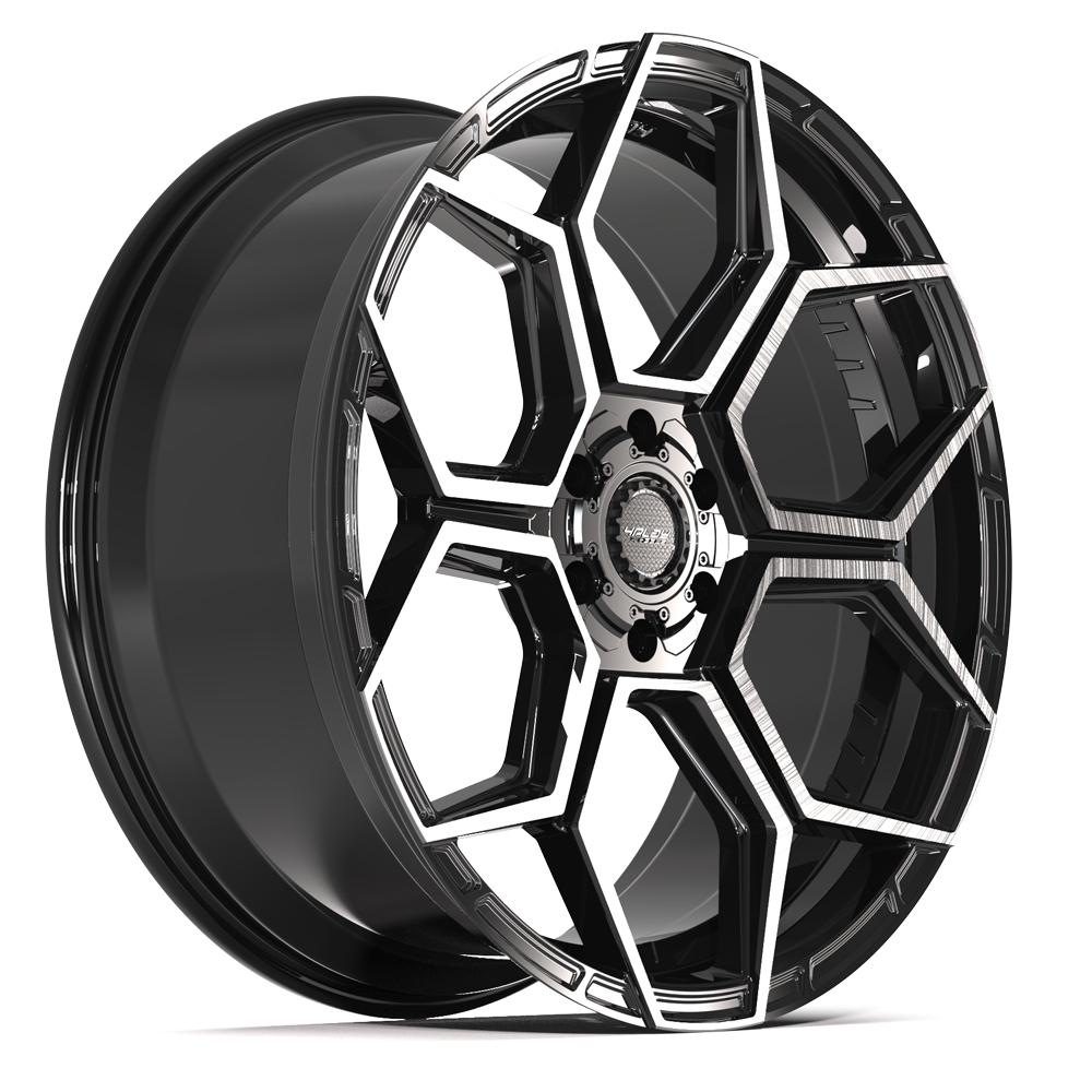 4PLAY 4PS26 Wheels - Gloss Black Brushed with Tinted Clear