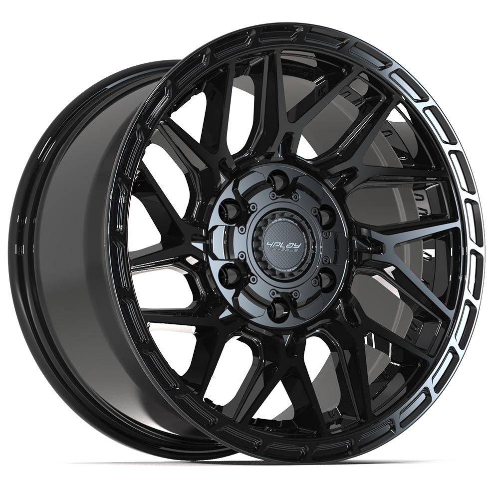 4PLAY 4PS28 Wheels - Gloss Black Brushed with Tinted Clear
