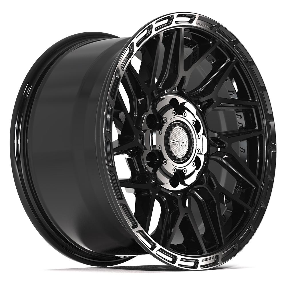 4PLAY 4PS28 Wheels - Gloss Black Brushed with Tinted Clear