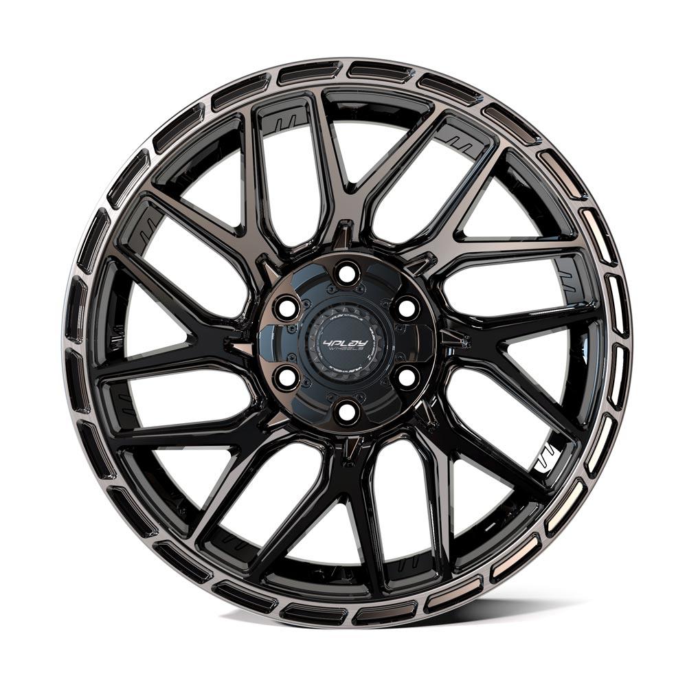 4PLAY 4PS28 Wheels - Gloss Black Brushed with Tinted Clear