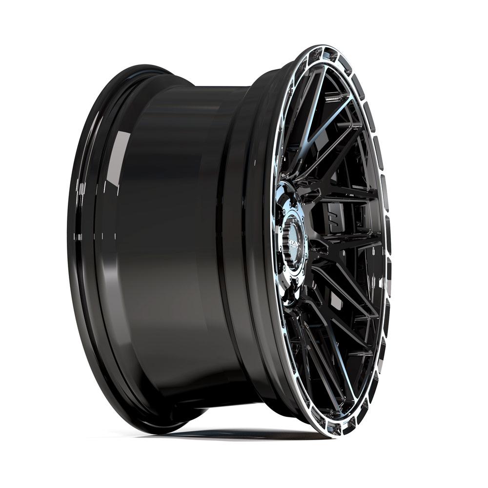 4PLAY 4PS28 Wheels - Gloss Black Brushed with Tinted Clear