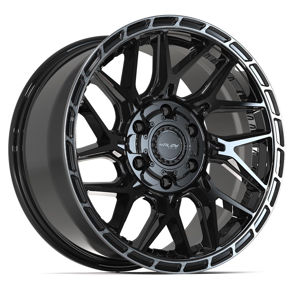 4PLAY 4PS28 Wheels - Gloss Black Brushed with Tinted Clear