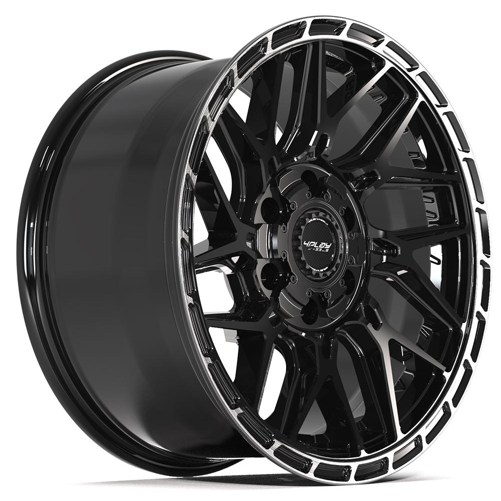 4PLAY 4PS28 Wheels - Gloss Black Brushed with Tinted Clear