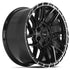 4PLAY 4PS28 Wheels - Gloss Black Brushed with Tinted Clear