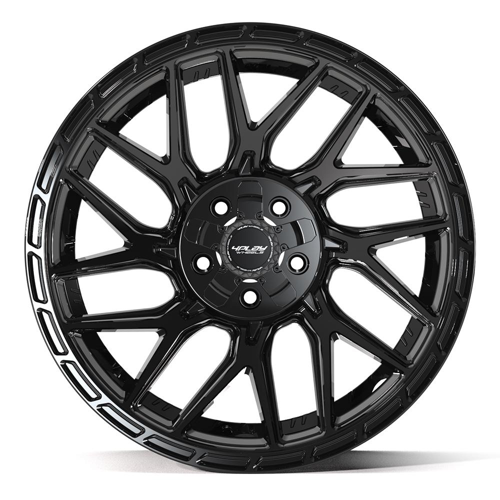 4PLAY 4PS28 Wheels - Gloss Black Brushed with Tinted Clear