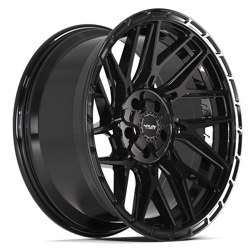 4PLAY 4PS28 Wheels - Gloss Black Brushed with Tinted Clear
