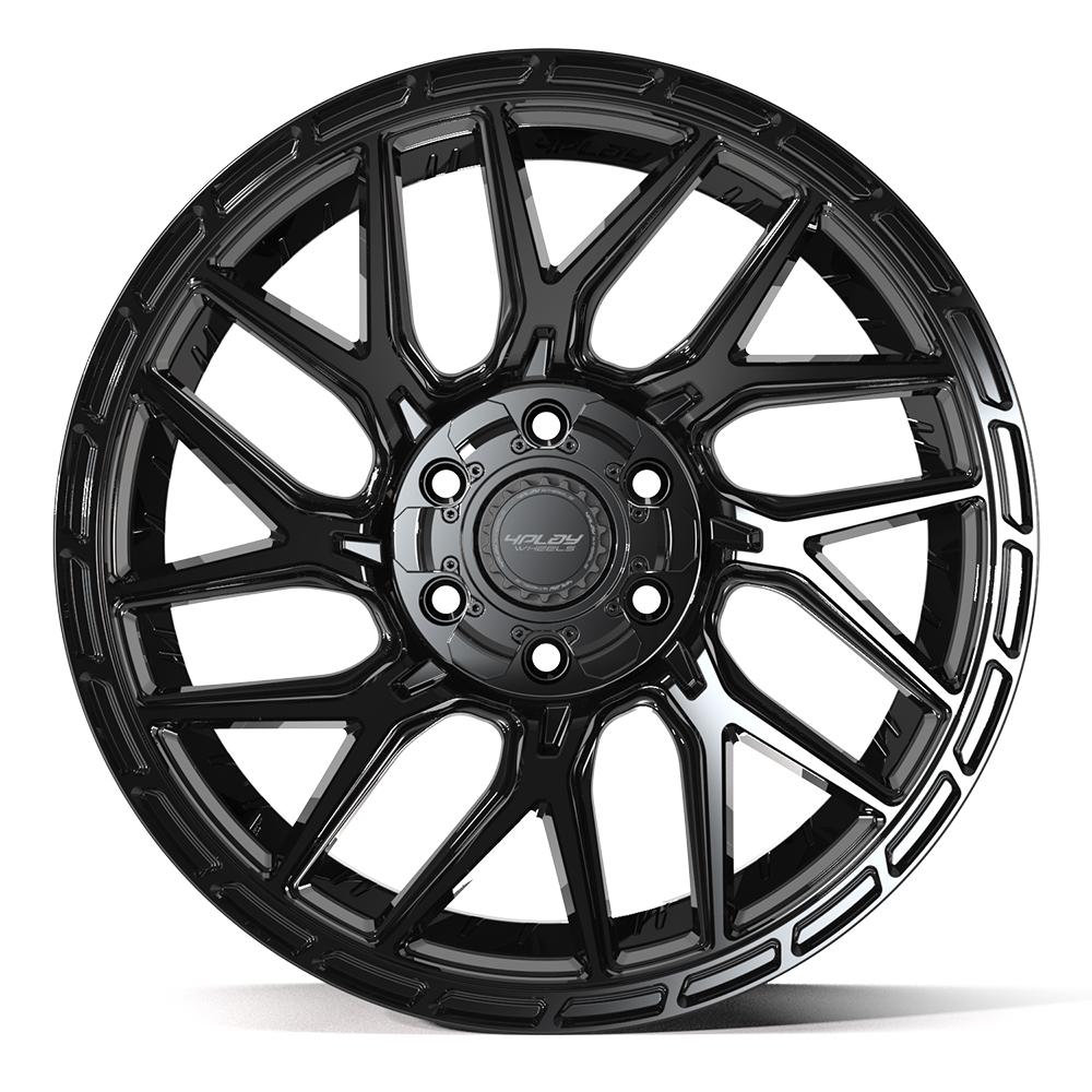 4PLAY 4PS28 Wheels - Gloss Black Brushed with Tinted Clear