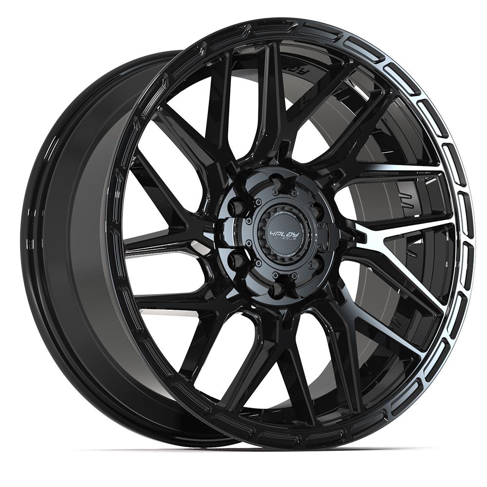 4PLAY 4PS28 Wheels - Gloss Black Brushed with Tinted Clear