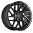 4PLAY 4PS28 Wheels - Gloss Black Brushed with Tinted Clear