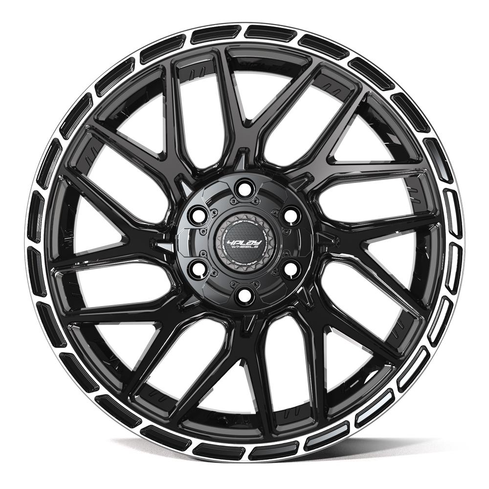 4PLAY 4PS28 Wheels - Gloss Black Brushed with Tinted Clear