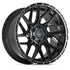 4PLAY 4PS28 Wheels - Gloss Black Brushed with Tinted Clear