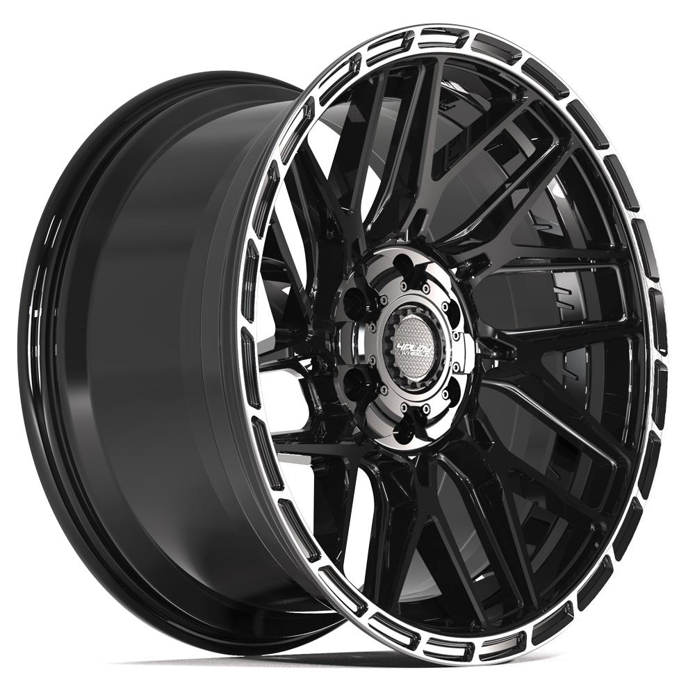 4PLAY 4PS28 Wheels - Gloss Black Brushed with Tinted Clear