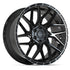 4PLAY 4PS28 Wheels - Gloss Black Brushed with Tinted Clear