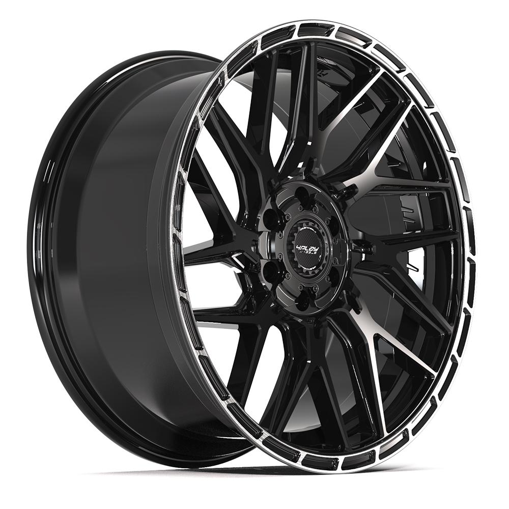 4PLAY 4PS28 Wheels - Gloss Black Brushed with Tinted Clear