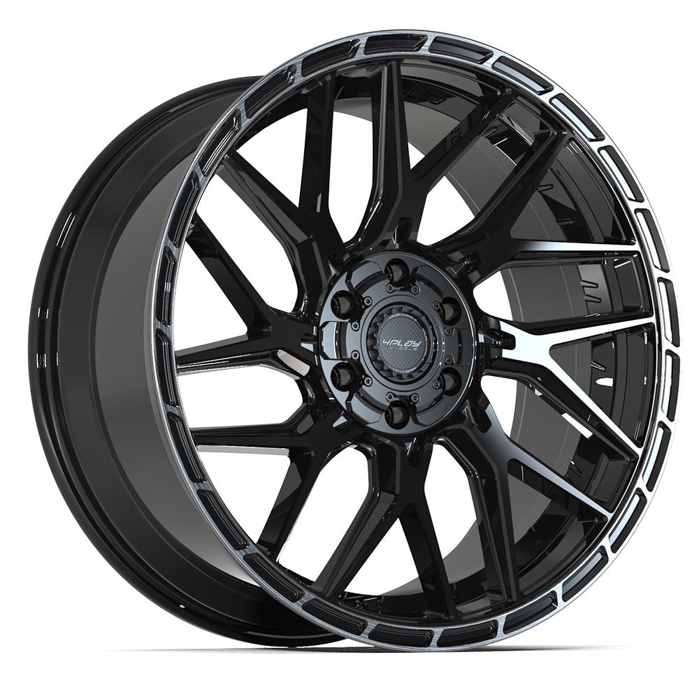 4PLAY 4PS28 Wheels - Gloss Black Brushed with Tinted Clear