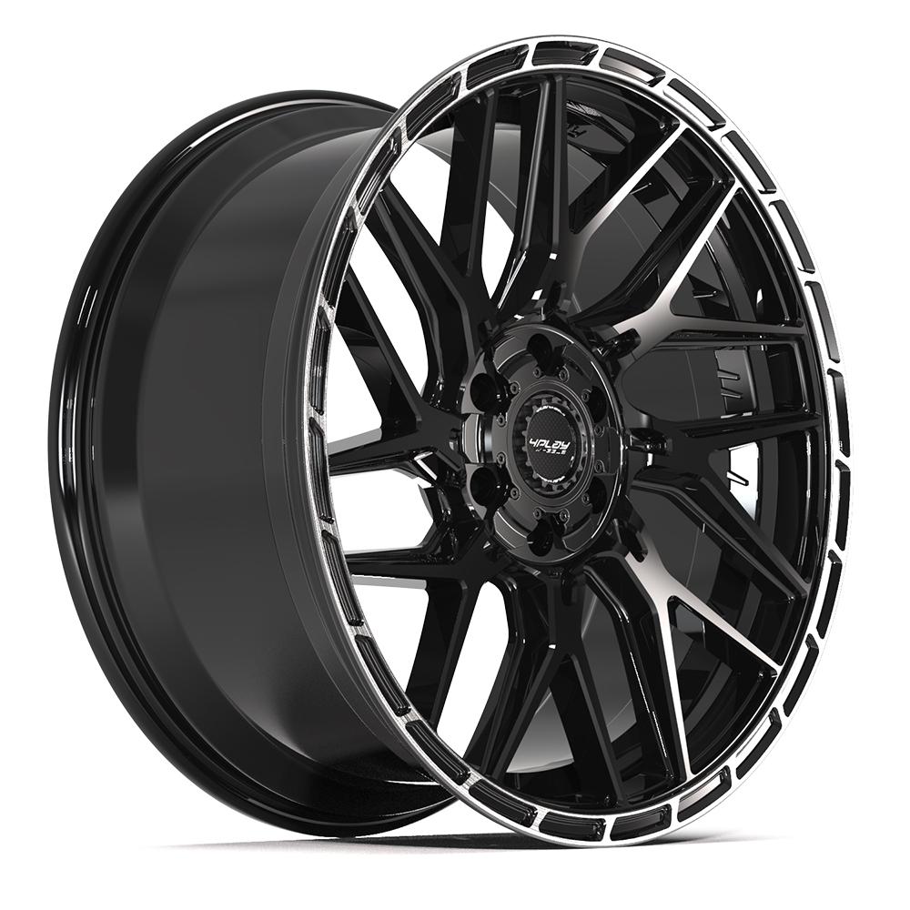4PLAY 4PS28 Wheels - Gloss Black Brushed with Tinted Clear