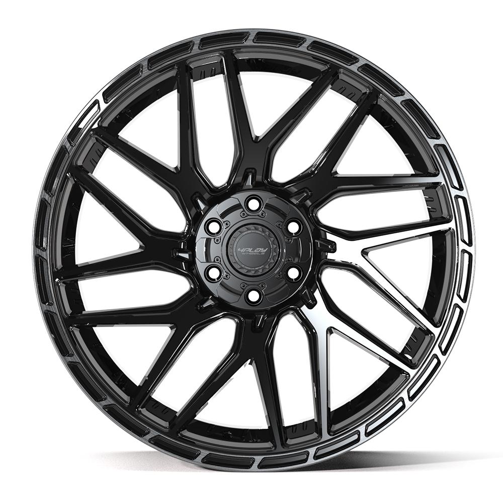 4PLAY 4PS28 Wheels - Gloss Black Brushed with Tinted Clear
