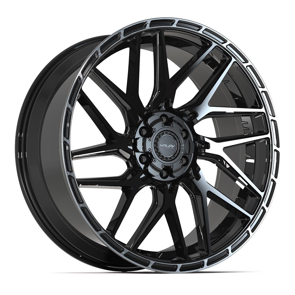 4PLAY 4PS28 Wheels - Gloss Black Brushed with Tinted Clear