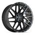 4PLAY 4PS28 Wheels - Gloss Black Brushed with Tinted Clear